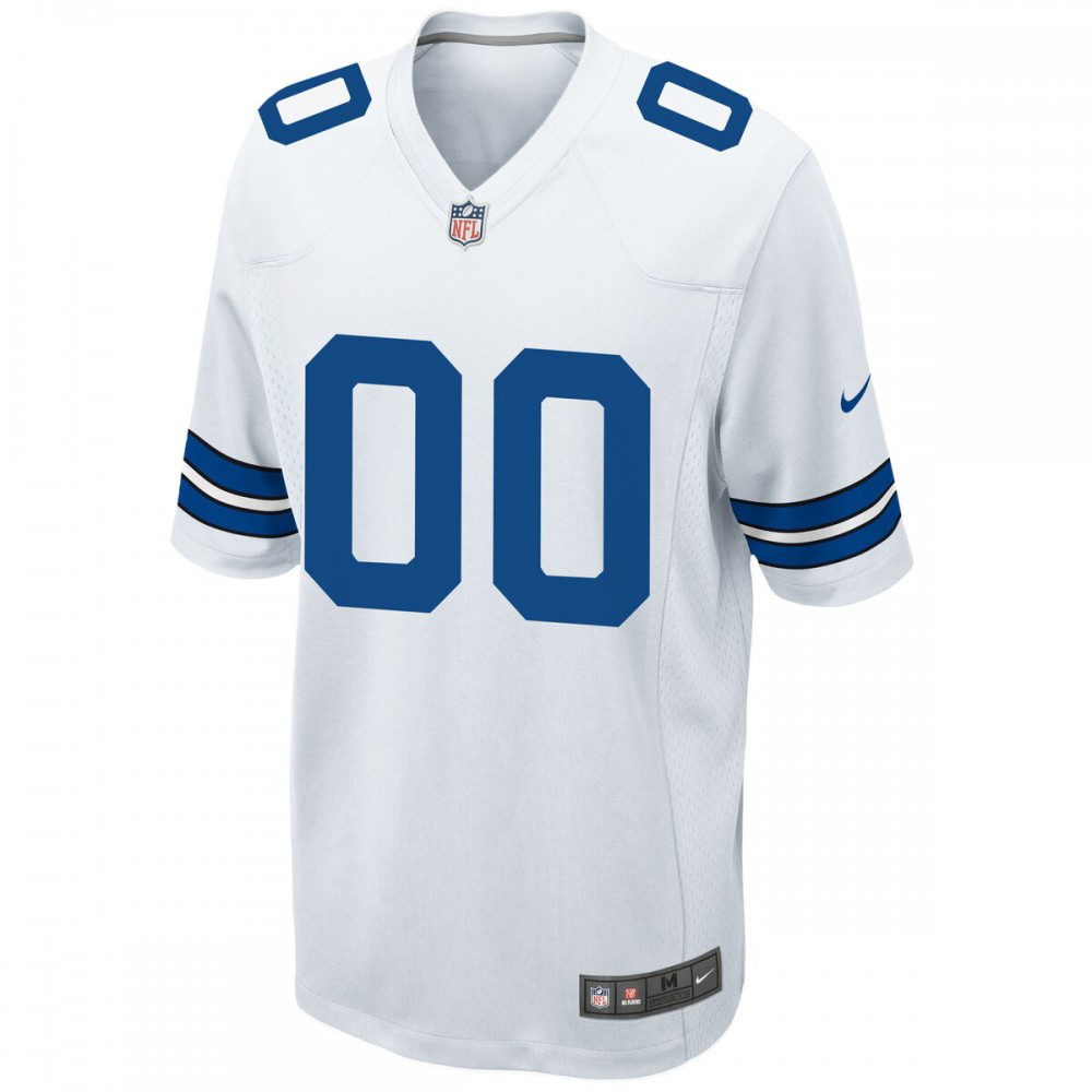 Dallas Cowboys Nike Custom Game Jersey - White-GridironStore